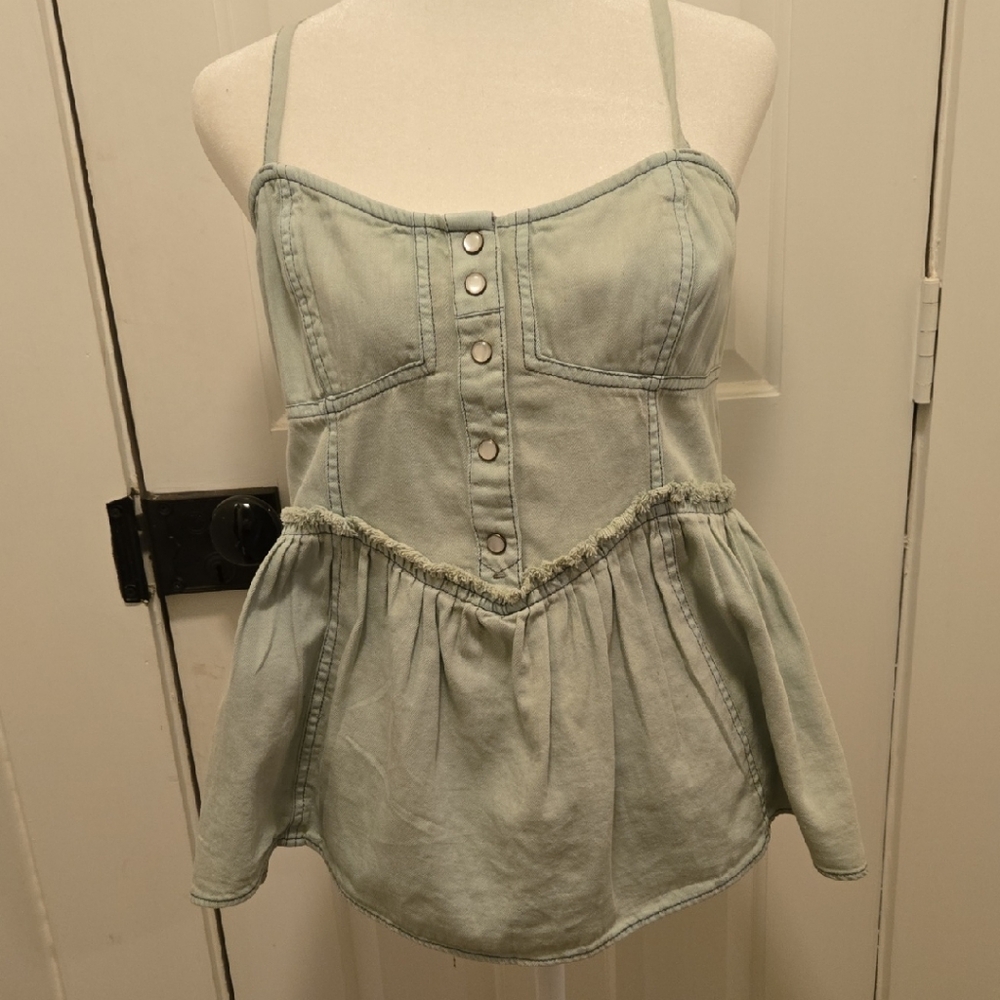 Free People We The Free Denim Camisole Top